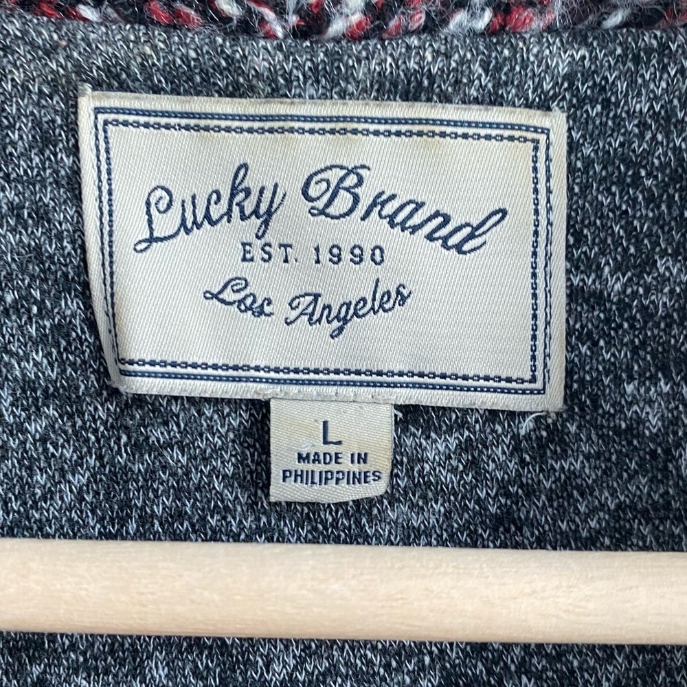 LUCKY Brand Waterfall Cardigan Chunky Knit Open Drape Sweater Wool Blend Cozy - Picture 11 of 14